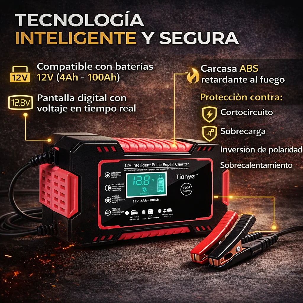 PROEnergy - Cargador Inteligente 12V para Baterías