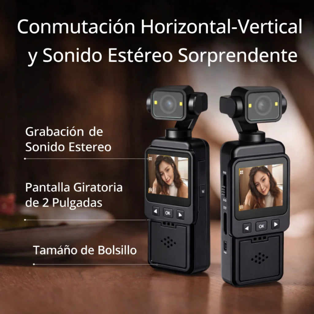 VlogCam 4K ¡Captura momentos como un profesional!