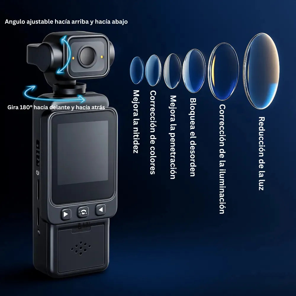 VlogCam 4K ¡Captura momentos como un profesional!