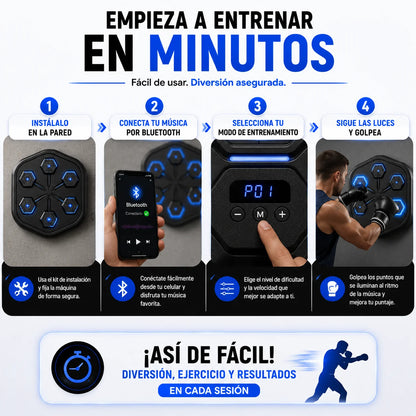RitmoBox ® Tablero de boxeo musical - GRATIS guantes de box