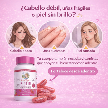 Gomitas de Biotina Hair, Skin & Nails – Belleza y bienestar en cada gomita