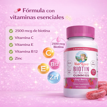 Gomitas de Biotina Hair, Skin & Nails – Belleza y bienestar en cada gomita
