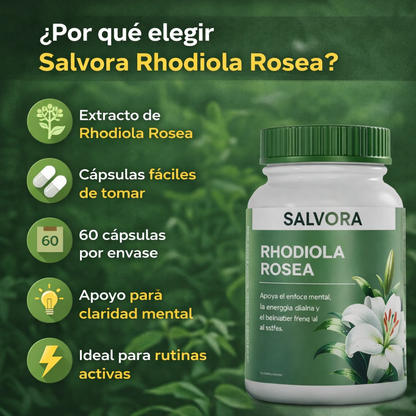Rhodiola Rosea Floraviva - Energía natural y enfoque mental para rendir mejor cada día.