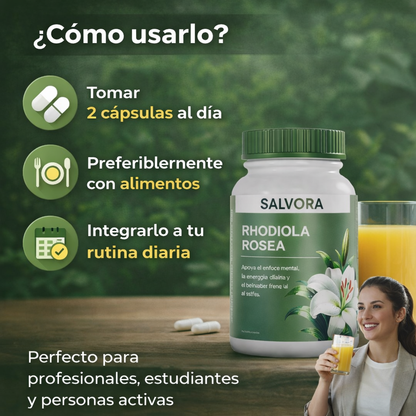 Rhodiola Rosea Floraviva - Energía natural y enfoque mental para rendir mejor cada día.