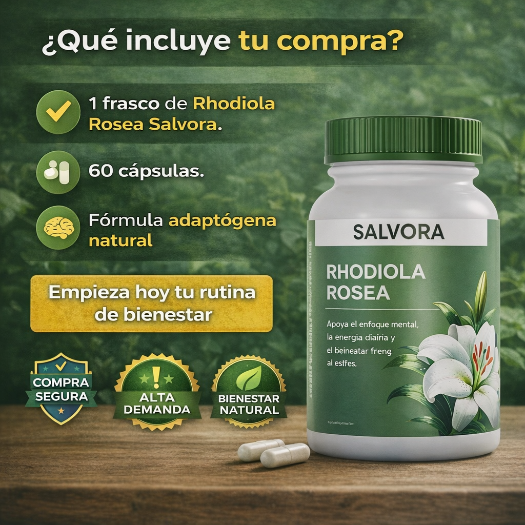 Rhodiola Rosea Floraviva - Energía natural y enfoque mental para rendir mejor cada día.
