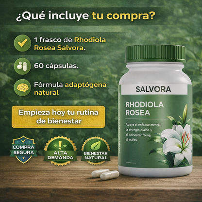 Rhodiola Rosea Floraviva - Energía natural y enfoque mental para rendir mejor cada día.