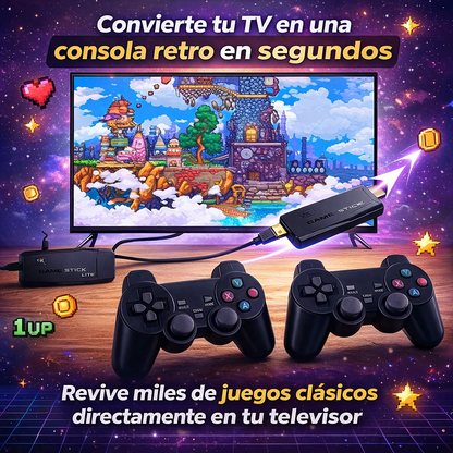🎮 Game Stick Retro 2.4G – Convierte tu TV en una consola con miles de juegos clásicos en segundos
