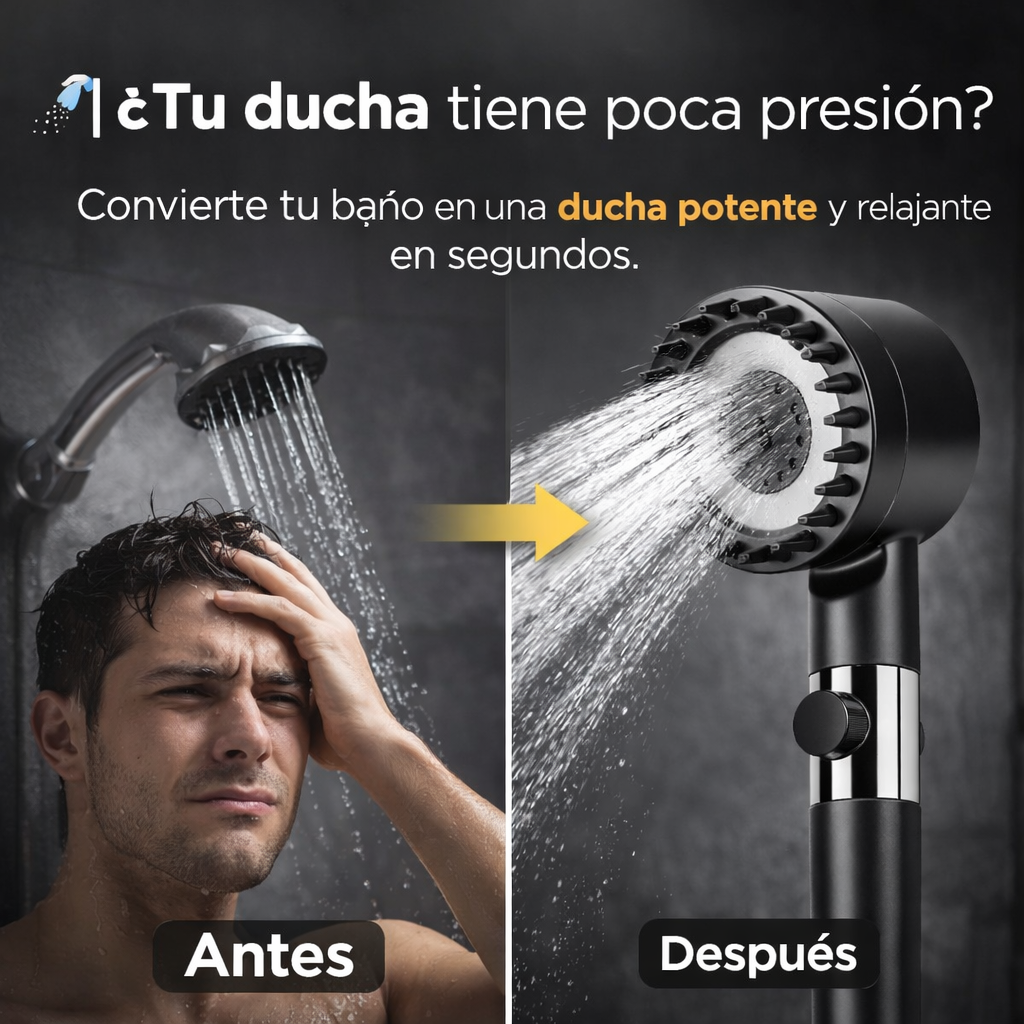 Ducha Spa de Alta Presión 3 en 1 — Convierte tu baño diario en una experiencia relajante en segundos