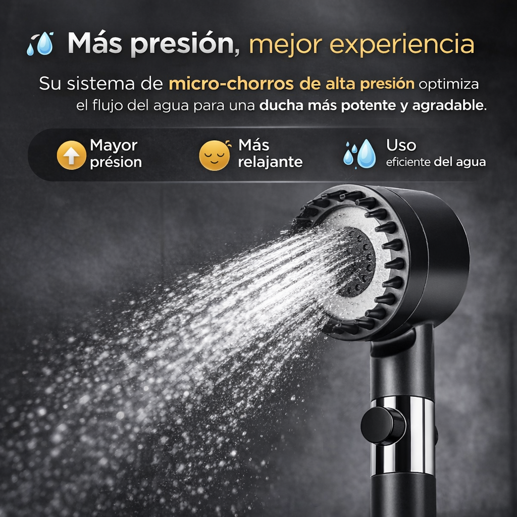 Ducha Spa de Alta Presión 3 en 1 — Convierte tu baño diario en una experiencia relajante en segundos