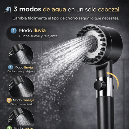 Ducha Spa de Alta Presión 3 en 1 — Convierte tu baño diario en una experiencia relajante en segundos