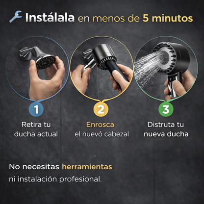 Ducha Spa de Alta Presión 3 en 1 — Convierte tu baño diario en una experiencia relajante en segundos