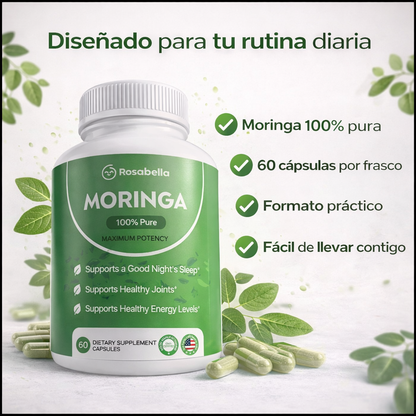 Moringa Natural en Cápsulas – Nutrición Diaria que Apoya tu Energía y Bienestar