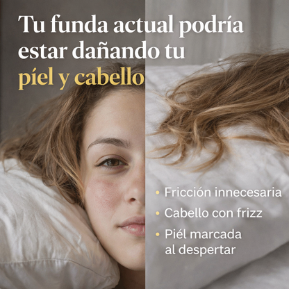 Funda de Almohada Premium-Despierta con mejor piel y cabello todos los días (sin cambiar tu rutina)