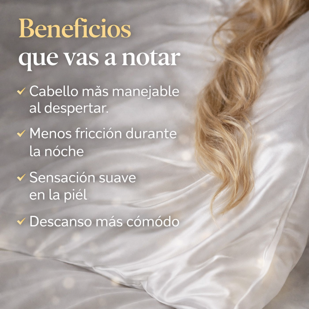 Funda de Almohada Premium-Despierta con mejor piel y cabello todos los días (sin cambiar tu rutina)