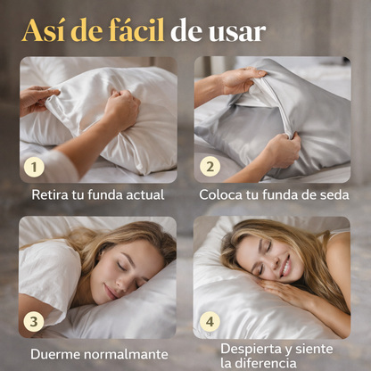 Funda de Almohada Premium-Despierta con mejor piel y cabello todos los días (sin cambiar tu rutina)