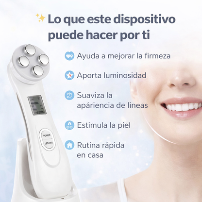 Dispositivo Radio Frecuencia Facial-Reafirma tu rostro desde casa y recupera una apariencia más firme y luminosa