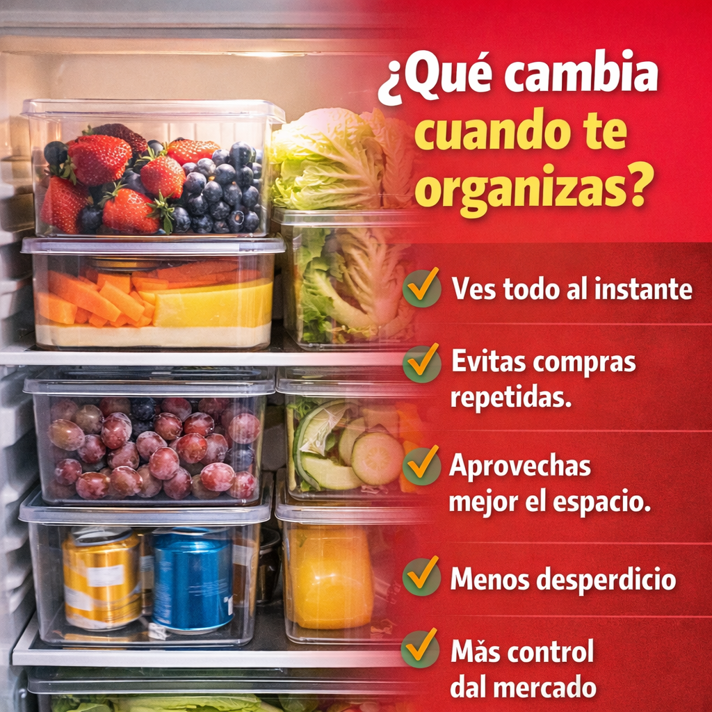Set organizadores de nevera X7- La forma más simple de convertir el caos de tu nevera en orden total