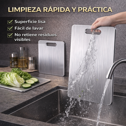 Set Tabla para Picar en Acero Inoxidable X2 – Más Higiene y Durabilidad en Tu Cocina
