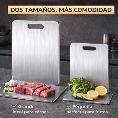 Set Tabla para Picar en Acero Inoxidable X2 – Más Higiene y Durabilidad en Tu Cocina