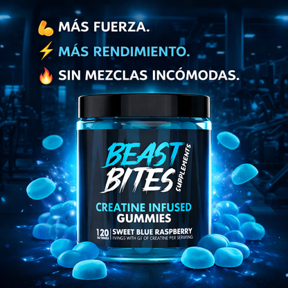 Beast Bites Creatine Gummies – Fuerza y Rendimiento en Cada Mordisco