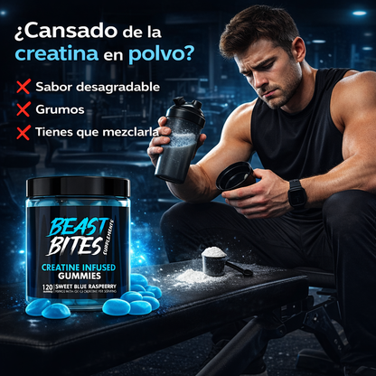 Beast Bites Creatine Gummies – Fuerza y Rendimiento en Cada Mordisco