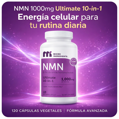 NMN 1000mg Ultimate 10-in-1 – Energía Celular y Vitalidad Inteligente