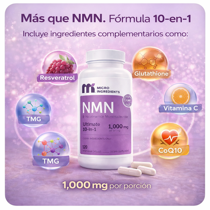 NMN 1000mg Ultimate 10-in-1 – Energía Celular y Vitalidad Inteligente