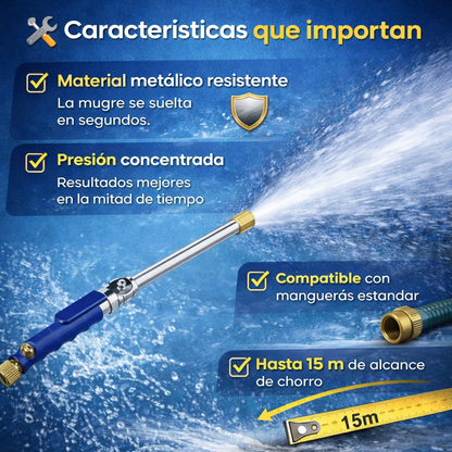 Hydrojet - Convierte tu manguera común en un chorro potente