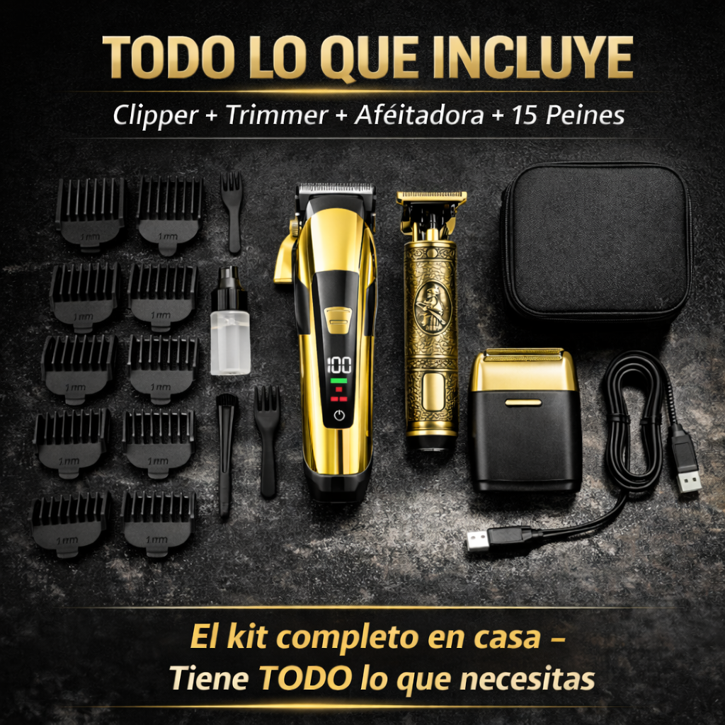 Barber Pro Kit - Cortate el Pelo y la Barba en Casa como un Pro