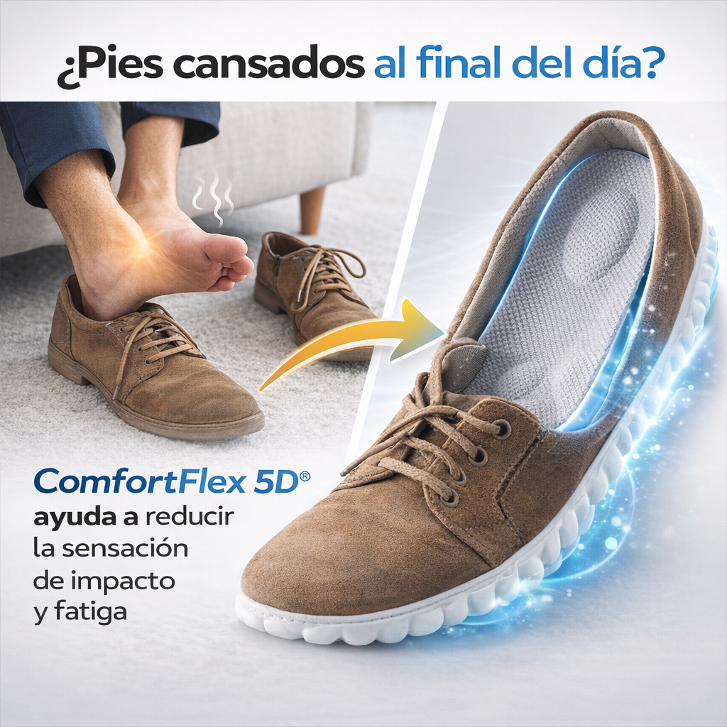 Plantillas ComfortFlex 5D® – Camina Más Cómodo Desde El Primer Paso