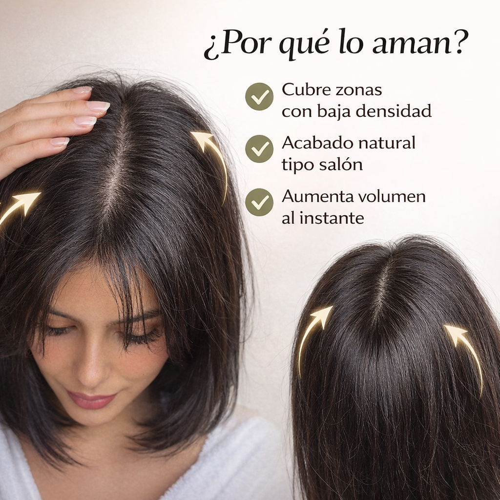 Topper Invisible de Cabello Semi Real | Recupera tu Confianza en Segundos
