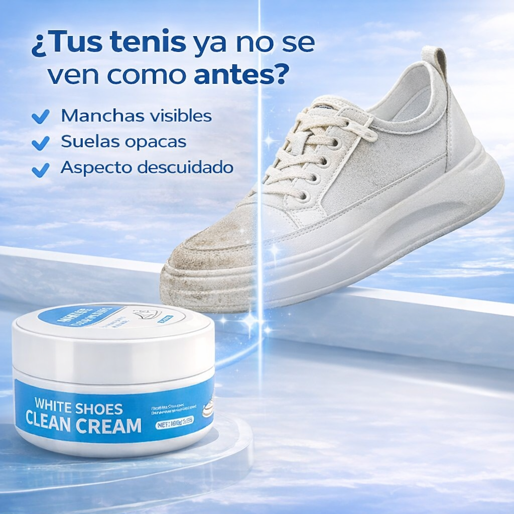 White Clean Pro™ – Devuélvele el Blanco a Tus Zapatillas en Minutos Sin Lavarlas