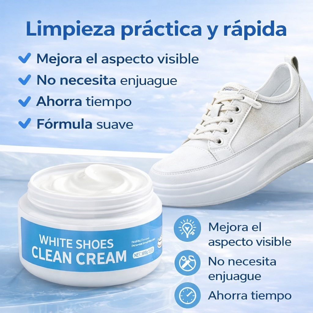 White Clean Pro™ – Devuélvele el Blanco a Tus Zapatillas en Minutos Sin Lavarlas