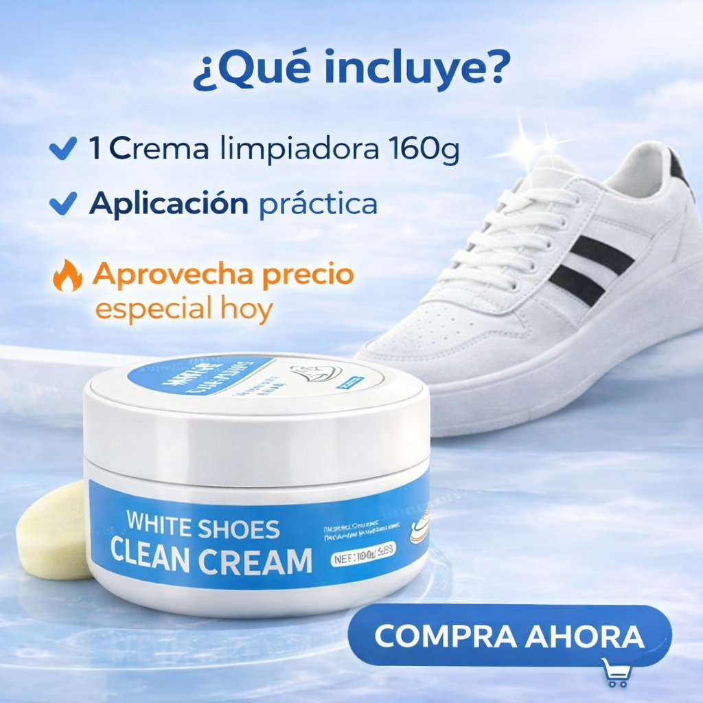 White Clean Pro™ – Devuélvele el Blanco a Tus Zapatillas en Minutos Sin Lavarlas