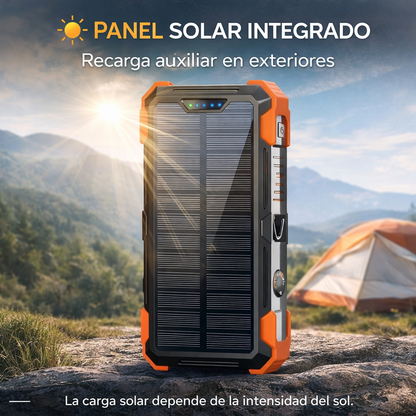 Power Bank Solar Multifunción – Energía Ilimitada Donde Sea Que Estés 🔋