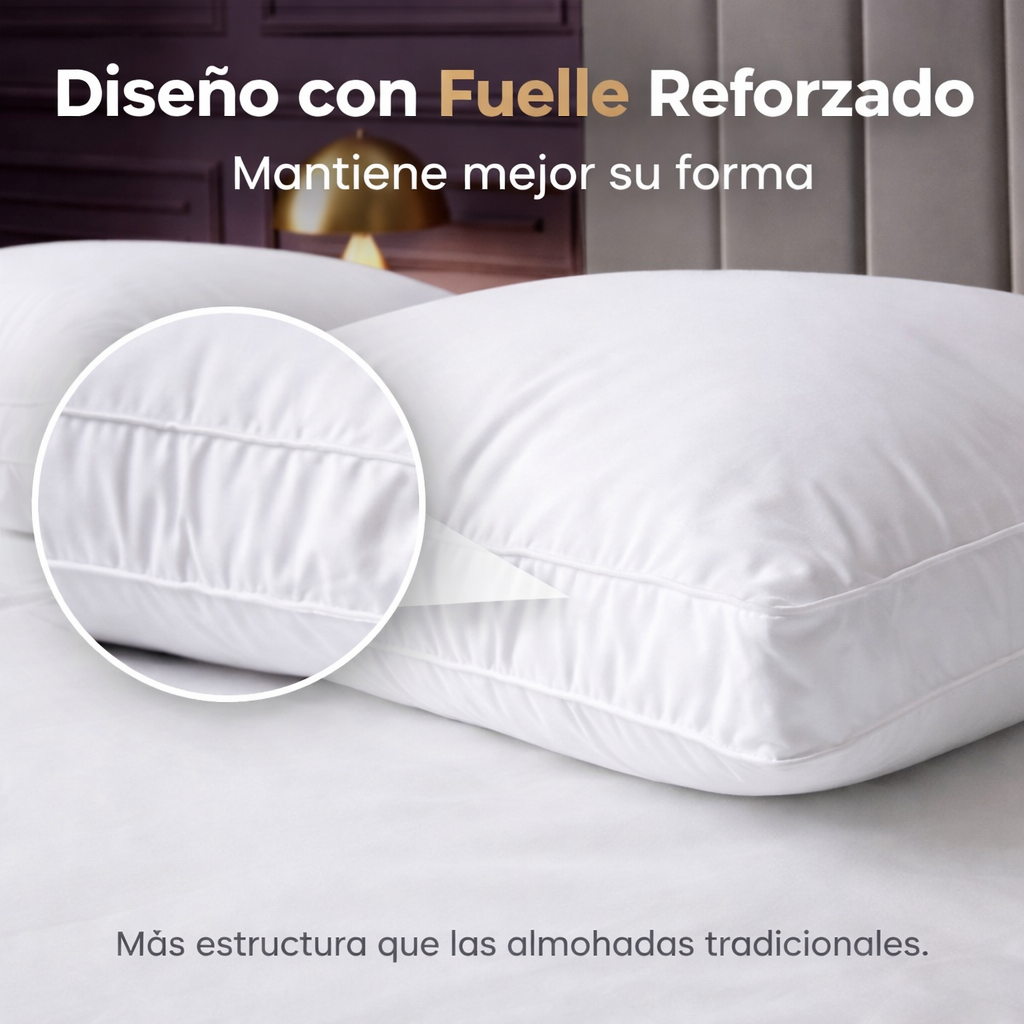Almohadas Hotel Premium con Fuelle – Máximo Confort y Soporte Equilibrado