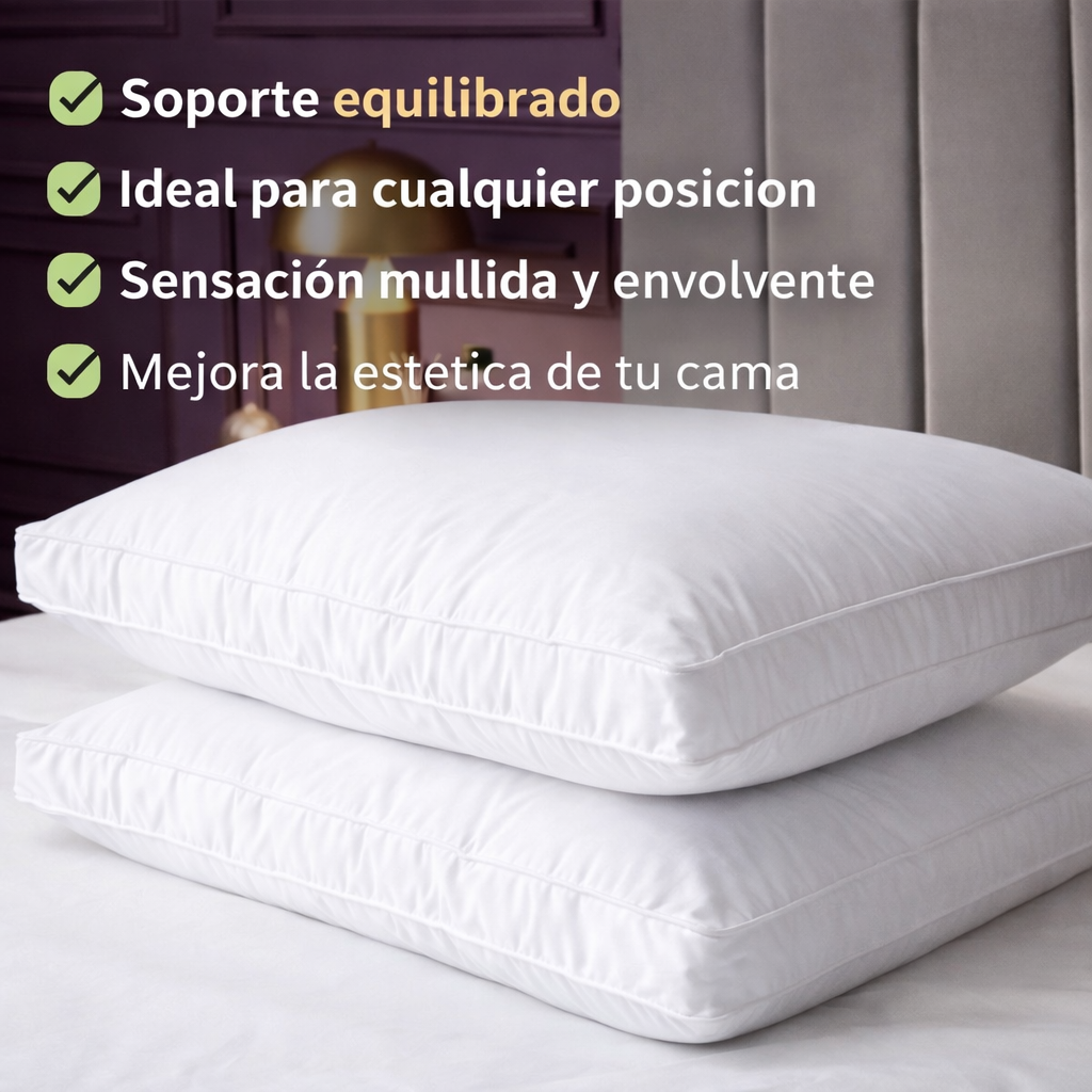 Almohadas Hotel Premium con Fuelle – Máximo Confort y Soporte Equilibrado