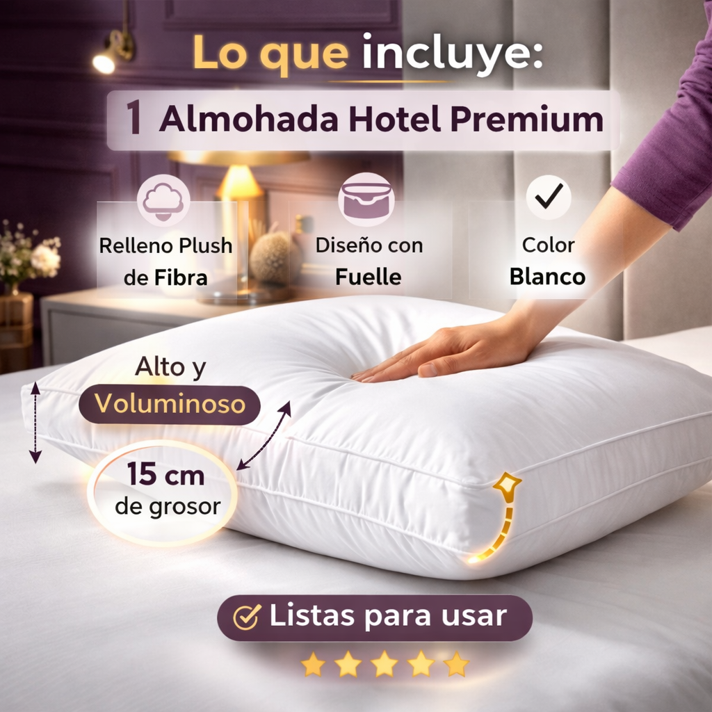 Almohadas Hotel Premium con Fuelle – Máximo Confort y Soporte Equilibrado