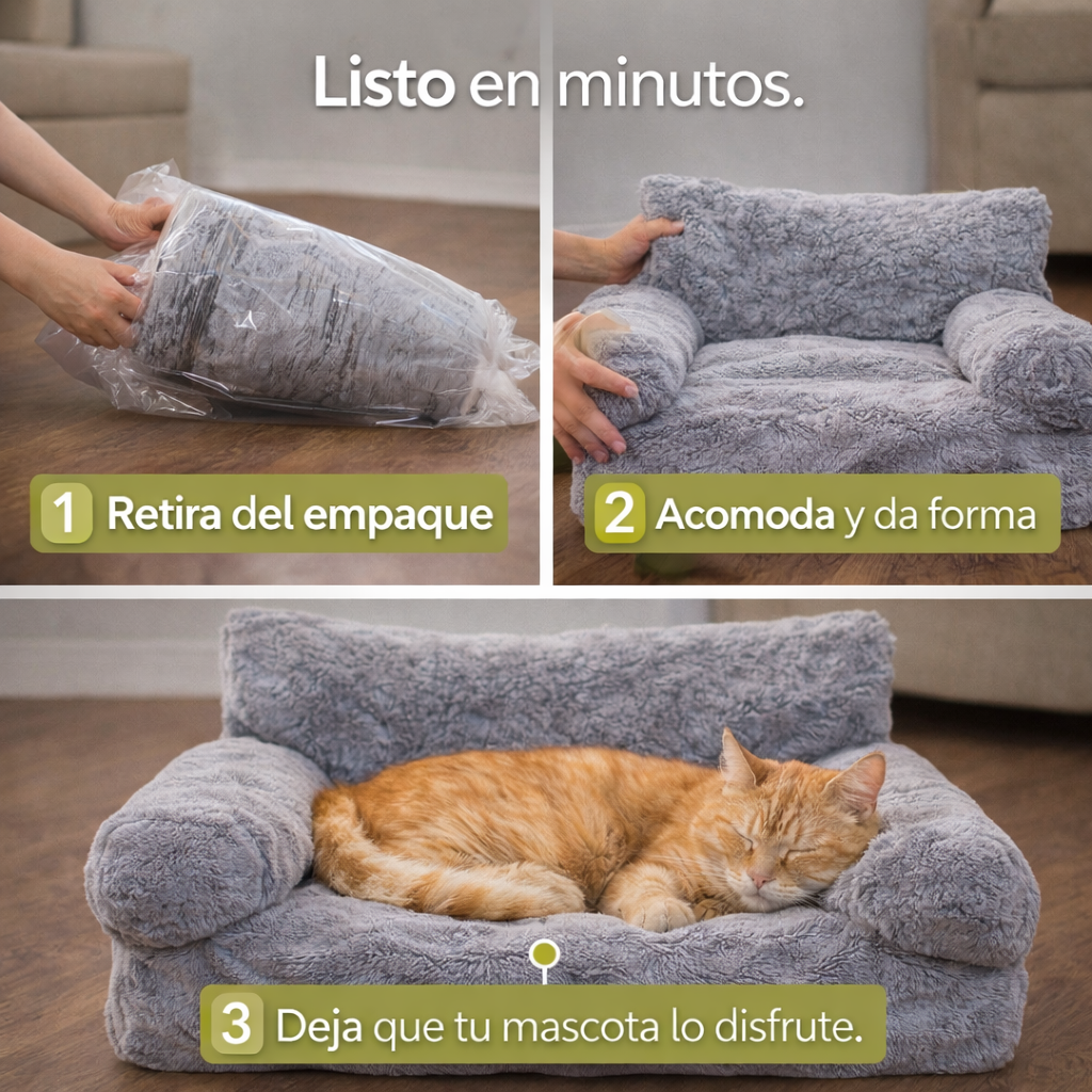 Sofá Plush Premium para Mascotas – El Descanso Que Tu Peludo Se Merece