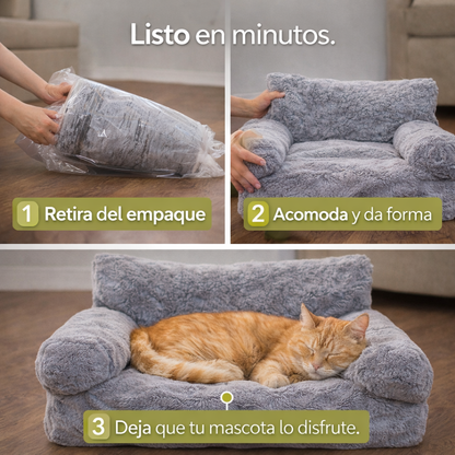 Sofá Plush Premium para Mascotas – El Descanso Que Tu Peludo Se Merece