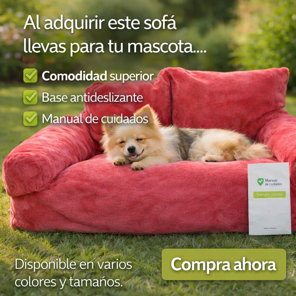Sofá Plush Premium para Mascotas – El Descanso Que Tu Peludo Se Merece