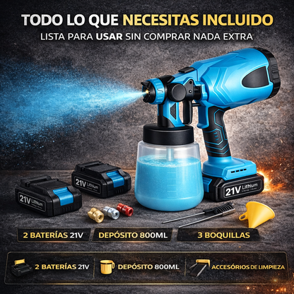 MasterSpray- Pistola Pulverizadora Inalambrica | Pinta cualquier superficie fácil y rápido