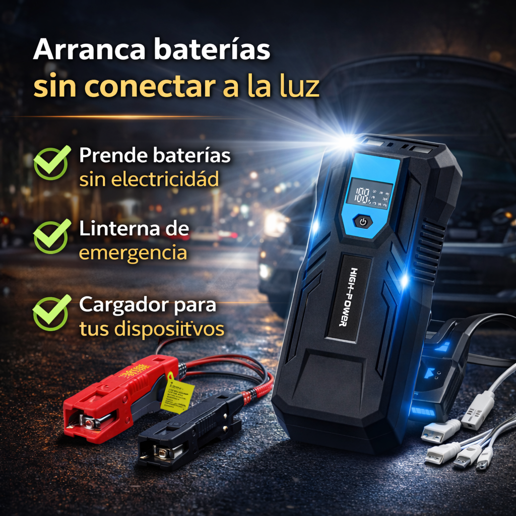 EnergyPRO - Arrancador de Batería Con 12.000 mAh