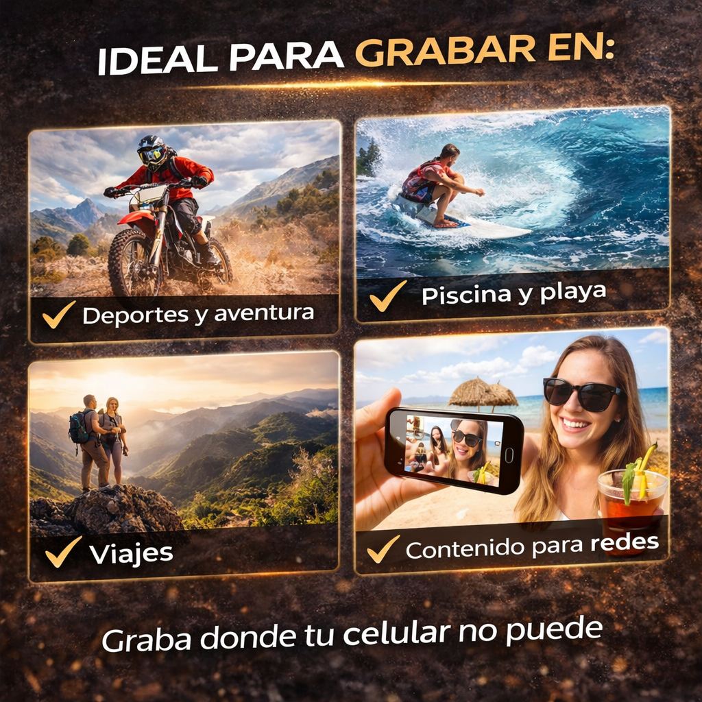 ActionCamera™ – Graba tu vida con calidad profesional, sin límites