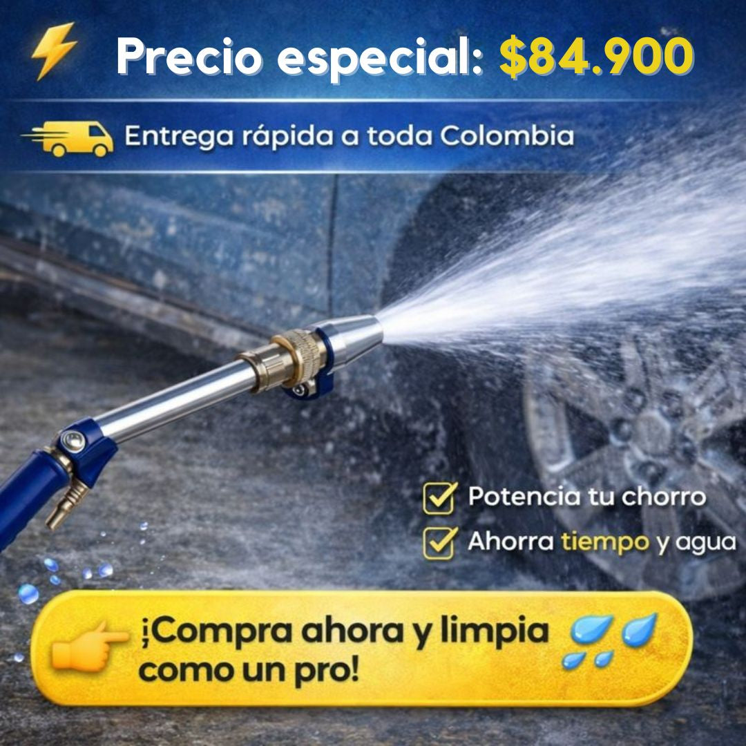 Hydrojet - Convierte tu manguera común en un chorro potente
